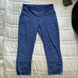 prAna Tori Capri Leggings Womens Heather Blue Athletic Running Yoga Pants Size M